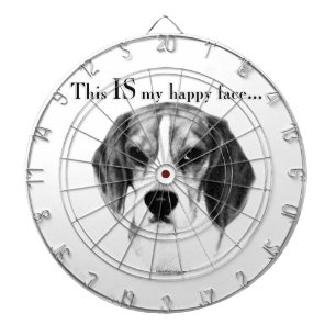 Jeu De Fléchettes Beagle Visage Heureux; Beagle Heureux; Beagle Grin