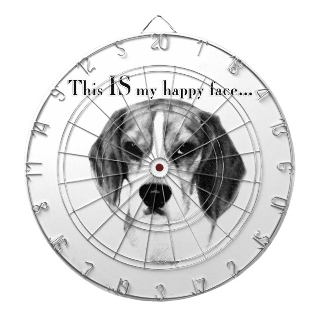 Jeu De Fléchettes Beagle Visage Heureux; Beagle Heureux; Beagle Grin (Devant)