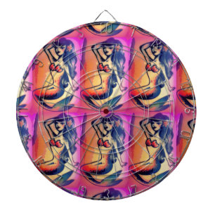 Jeu De Fléchettes beauté de sirène aux cheveux foncés