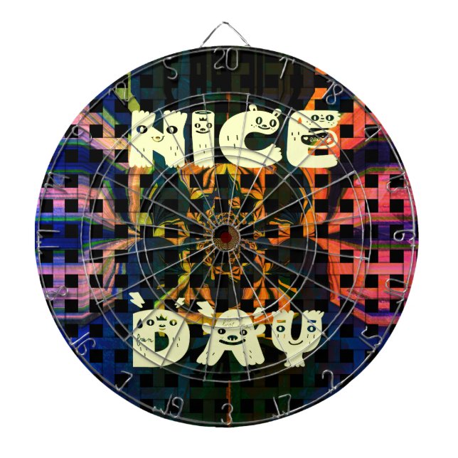 Jeu De Fléchettes Beautiful have a Nice Day Text Print vecteur (Devant)