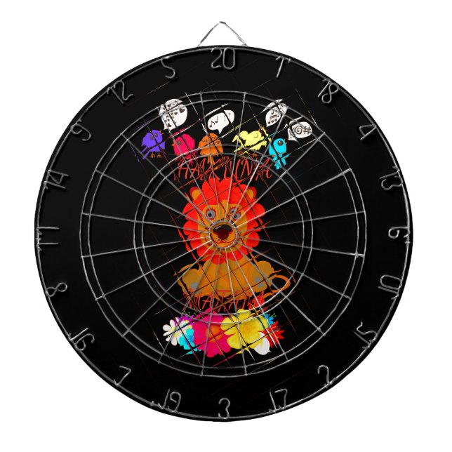 Jeu De Fléchettes Bébé adorable Lion Art Design Motif (Devant)