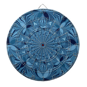 Jeu De Fléchettes Belle Belle Iridescente Blue Kaleidoscope Art