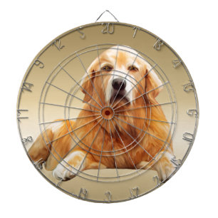 Jeu De Fléchettes Black Labrador Dog Water Couleur Art Peinture