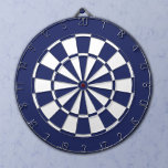 Jeu De Fléchettes Bleu et blanc<br><div class="desc">Tableau de fléchettes bleu marine et blanc.</div>