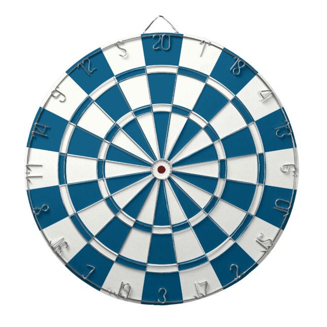 Jeu De Fléchettes Bleu Foncé Et Blanc (Devant)