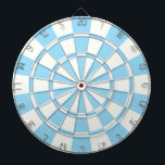 Jeu De Fléchettes Bleu Pastel Et Blanc<br><div class="desc">Cible de flechettes Bleue Et Blanche Pastel</div>
