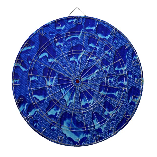 Jeu De Fléchettes Bleu profond gouttelettes d'eau (Devant)