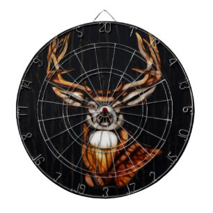 Jeu De Fléchettes Bois foncé Bois de cerf rustique campagne Unique