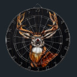 Jeu De Fléchettes Bois foncé noir cerf rustique pays unique<br><div class="desc">carte mère personnalisée</div>