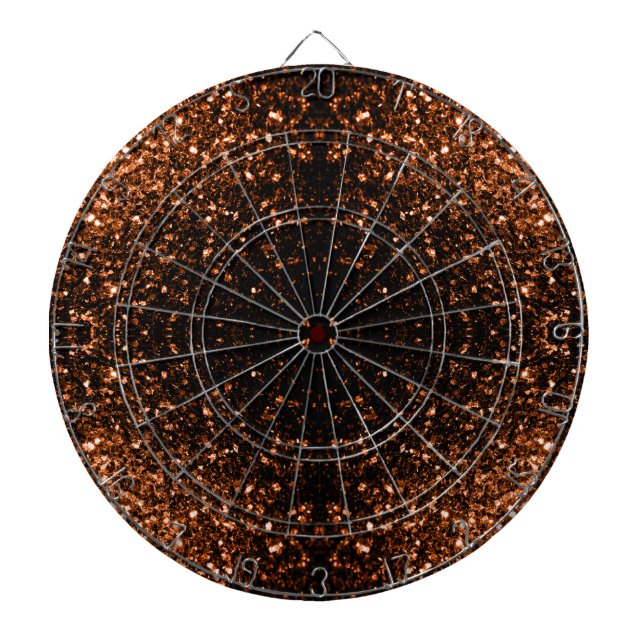 Jeu De Fléchettes Bronze cuivre brun orange faux scintillements pail (Devant)