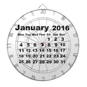 Jeu De Fléchettes Calendrier janvier 2016