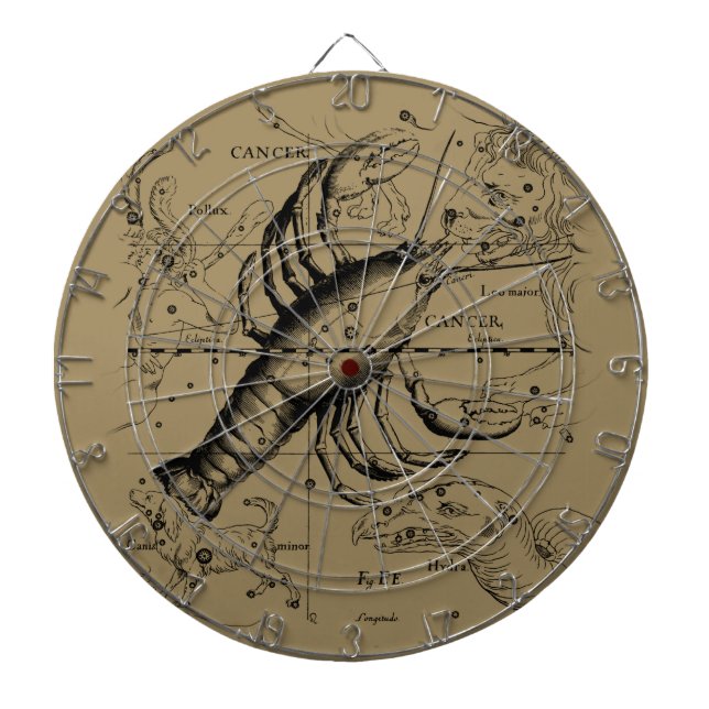 Jeu De Fléchettes Cancer constellation Hevelius 1690 Engaving (Devant)