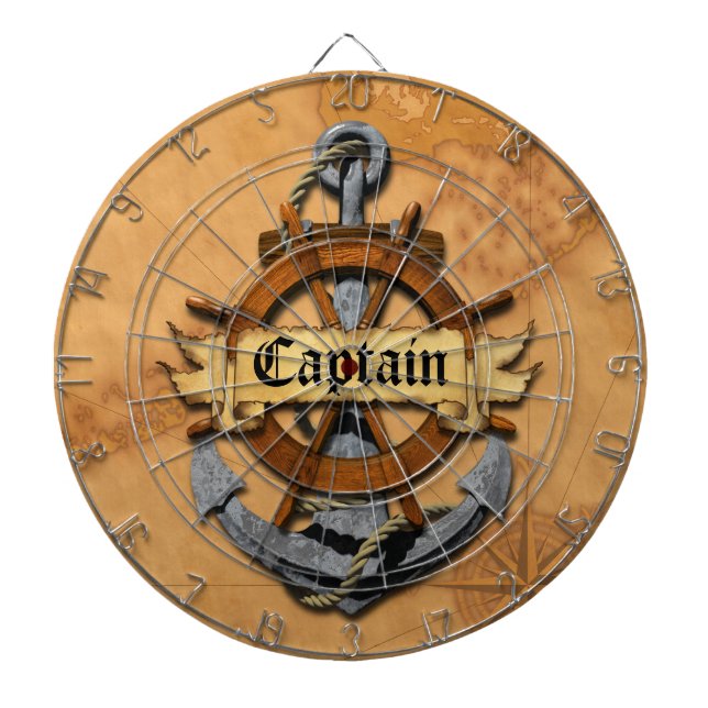 Jeu De Fléchettes Capitaine Anchor et roue (Devant)