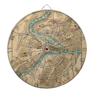 Jeu De Fléchettes Carte de la guerre civile des traversiers Vintages