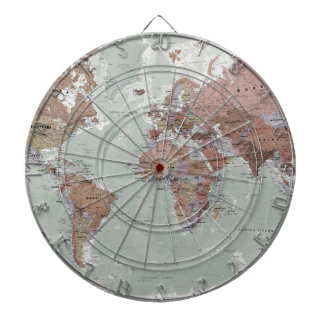 Jeu De Fléchettes Carte exécutive du monde