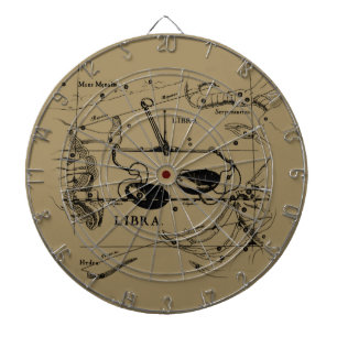Jeu De Fléchettes Carte Libra Constellation Hevelius 1690 Décor