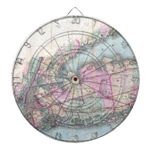 Jeu De Fléchettes Carte Vintage de Long Island (1880)