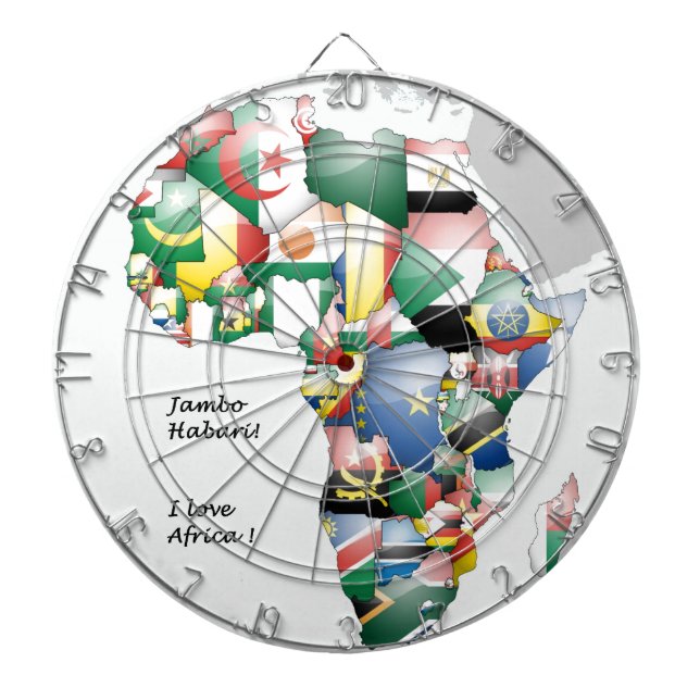 Jeu De Fléchettes Célébration de l'Afrique dans le design des drapea (Devant)