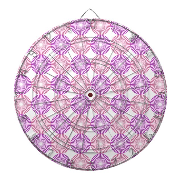 Jeu De Fléchettes Cercles rose et violet motif (Devant)