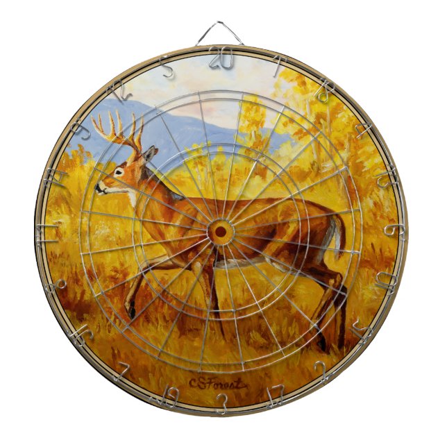 Jeu De Fléchettes Cerf de Virginie à l'automne Forêt d'Aspen (Devant)