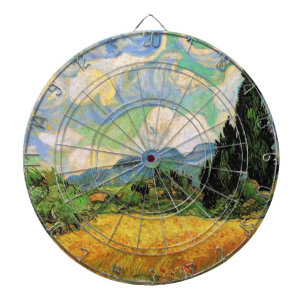 Jeu De Fléchettes Champ de blé avec cyprès de Van Gogh à Haute Galli