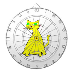 Jeu De Fléchettes Chat gras jaune