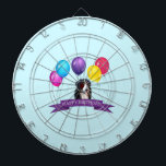 Jeu De Fléchettes Chien de Montagne bernois Joyeux anniversaire<br><div class="desc">Une jolie photo de Bernese Mountain dog souhaitant "Joyeux anniversaire" et des ballons en arrière - plan</div>