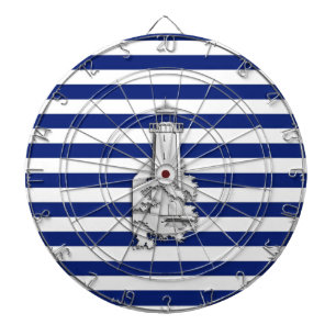 Jeu De Fléchettes Chrome comme phare sur les rayures nautiques