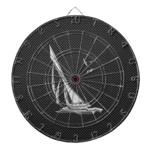 Jeu De Fléchettes Chromes Like Sailboat on Carbon Fiber