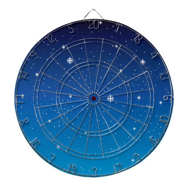 Jeu De Fléchettes Ciel nocturne étoilé bleu profond (Devant)