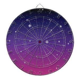 Jeu De Fléchettes Ciel nocturne étoilé violet foncé