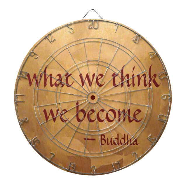 Jeu De Fléchettes Citation de Bouddha ; Ce que nous pensons, nous le (Devant)
