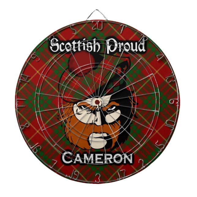 Jeu De Fléchettes Clan écossais Cameron Tartan Darboard (Devant)