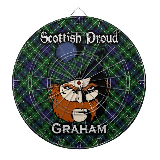 Jeu De Fléchettes Clan écossais Graham Tartan Darboard (Devant)