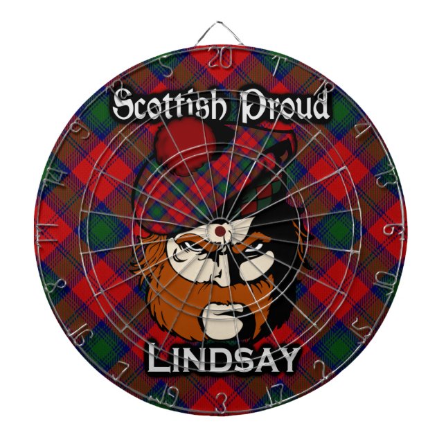 Jeu De Fléchettes Clan écossais Lindsay Tartan Darboard (Devant)