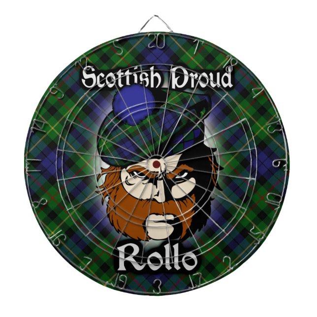 Jeu De Fléchettes Clan écossais Rollo Tartan Darboard (Devant)