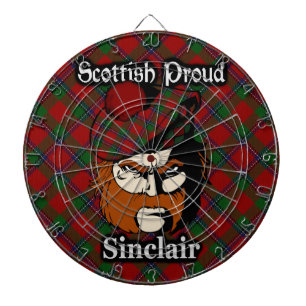 Jeu De Fléchettes Clan écossais Sinclair Tartan Darboard