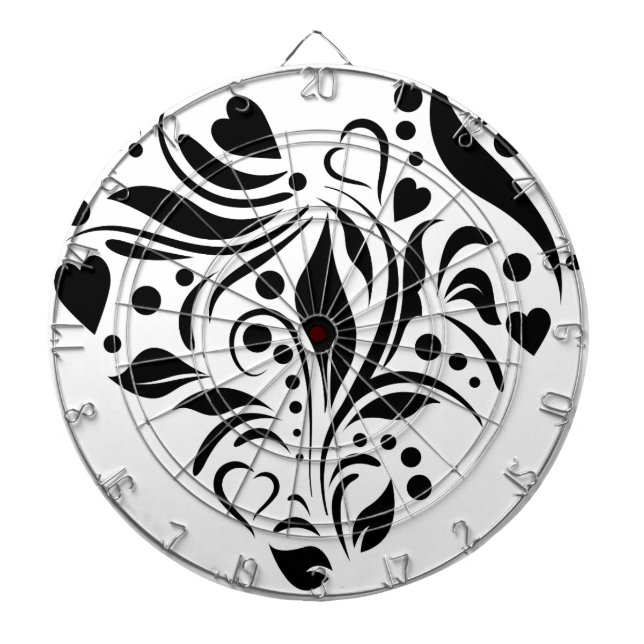 Jeu De Fléchettes Coeur noir (Devant)