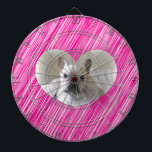 Jeu De Fléchettes Coeur rose de Bulldog français mignon<br><div class="desc">Coeur rose de Bulldog français mignon</div>