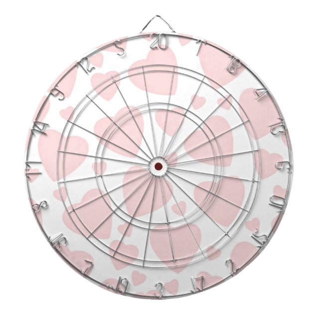 Jeu De Fléchettes Coeurs rose pâle (Devant)