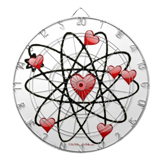 Jeu De Fléchettes Coeurs rouges de Saint Valentin atomique (Devant)
