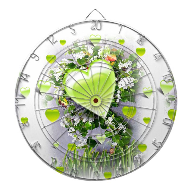 Jeu De Fléchettes Cœurs Verts d'Amour_ (Devant)