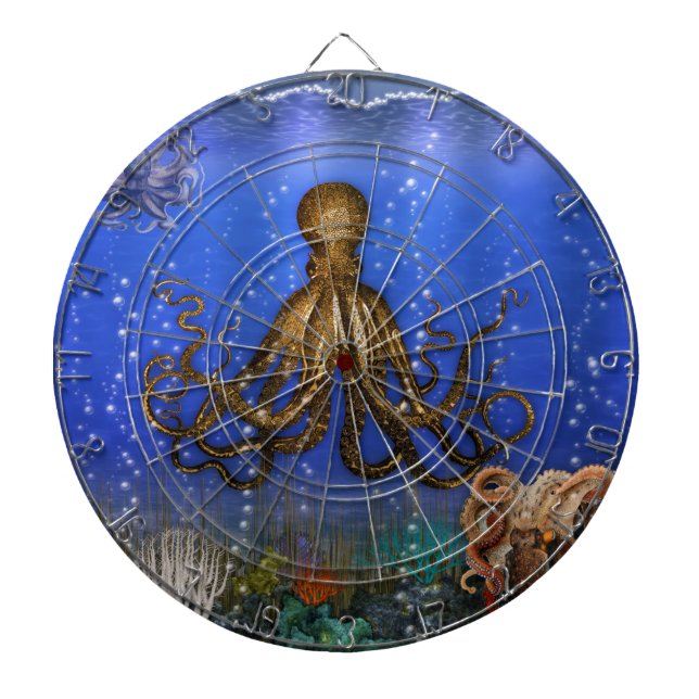 Jeu De Fléchettes Coiffure de pieuvre - Colorée (Devant)