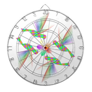 Jeu De Fléchettes Colibris Arc-En-Ciel Embrasser Une Fleur