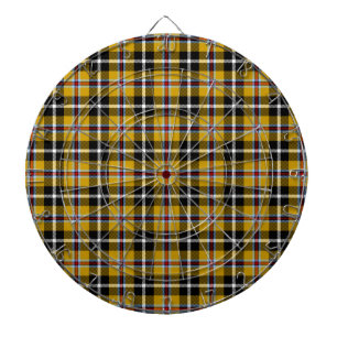 Jeu De Fléchettes Cornouailles National Tartan Jaune et Noir Plaid