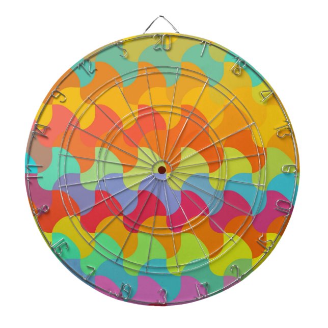 Jeu De Fléchettes Couleur rétro art motif transparent 3 (Devant)
