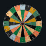 Jeu De Fléchettes Couleurs de la salle de jeu Gold et Orange Vert<br><div class="desc">Tableau de bord aux couleurs vives pour la salle de jeux classique</div>