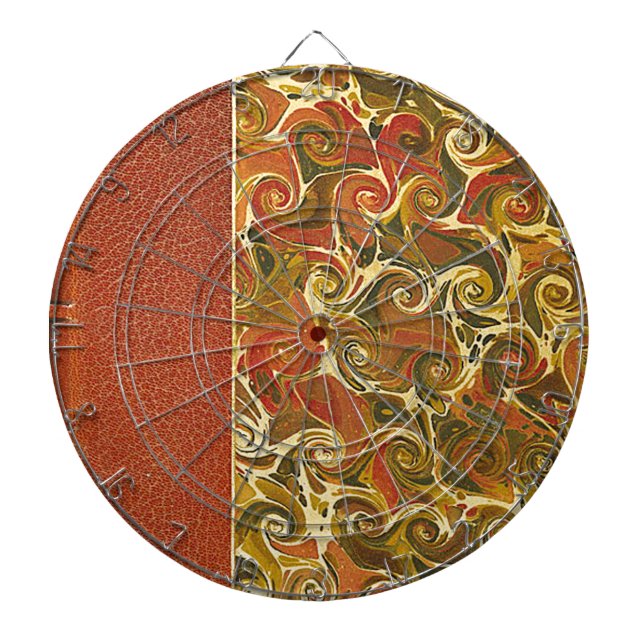 Jeu De Fléchettes Couverture de livre antique, motif de tourbillon o (Devant)