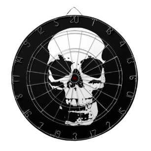 Jeu De Fléchettes Crâne d'art pop noir et blanc