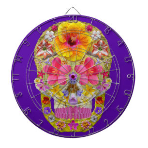 Jeu De Fléchettes Crâne de fleurs 4 - Tropical